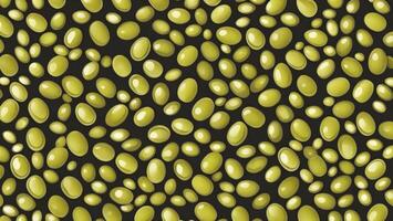 Green Olive With Black Background photo
