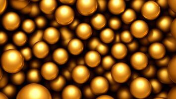 Filled with golden balls background, rich, life force concept, atoms photo