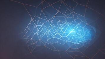 Blue crystal texture gradient interlaced background, mysterious future sense photo