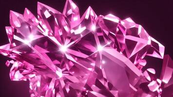 Sparkling pink crystal diamond gemstone background, luxury mystery, top quality goods AI generated photo