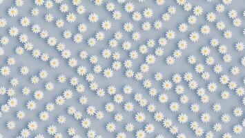 Classical style painting white Paris Daisy flower, tile seamless repeating pattern AI generated photo