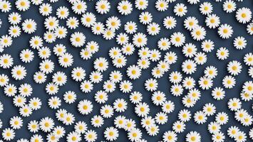 Classical style painting white Paris Daisy flower, tile seamless repeating pattern AI generated photo