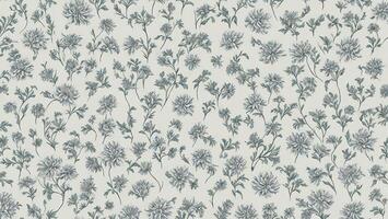 watercolor Beautiful Dark Green Plants, tile seamless repeating pattern photo