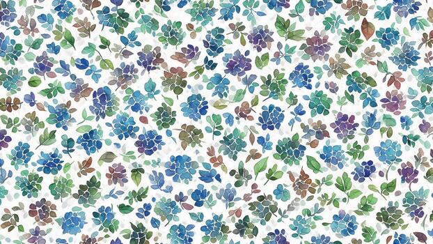 watercolor rainbow color gradient bush leaves, tile seamless repeating pattern photo