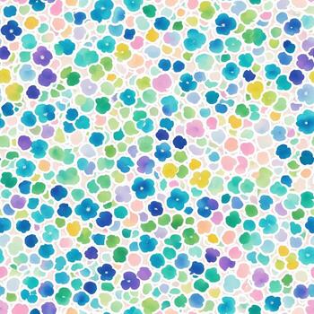 small rainbow flowers tile seamless repeating pattern photo