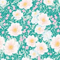 watercolor beautiful pink gradient camellia flower, tile seamless repeating pattern photo