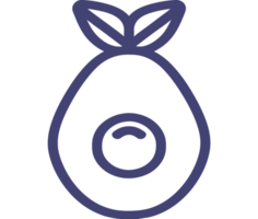 Simple avocado icon Delicious sweet and healthy transparent background png