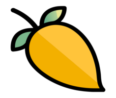 Summer mango icon delicious cool and sweet transparent background png
