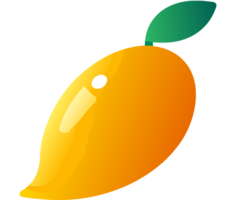 Summer mango icon delicious cool and sweet transparent background generative ai AI generated png