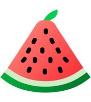 Summer watermelon icon delicious cool and sweet transparent background generative ai AI generated png