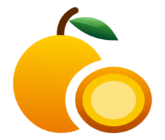 Summer mango icon delicious cool and sweet transparent background generative ai AI generated png