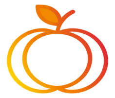 Summer peach icon delicious healthy and sweet transparent background generative ai AI generated png