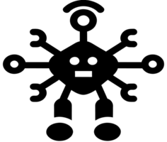 Artificial Intelligence Robot Technology Tech icon transparent background png