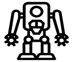 Artificial Intelligence Robot Technology Tech icon transparent background png
