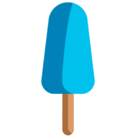 blu estate ghiacciolo delizioso dolce freddo icona trasparente sfondo generativo ai ai generato png