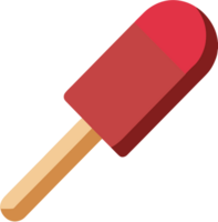 Red Summer Popsicle Delicious Sweet Cool icon transparent background generative ai AI generated png