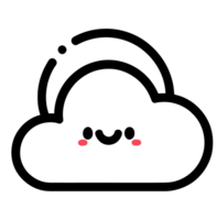 cute cloud icon transparent background png