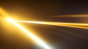 high speed yellow beam ray of future technology transmission concept AI generated photo