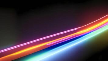 high speed rainbow beam ray of future technology transmission concept photo