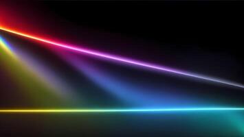 high speed rainbow beam ray of future technology transmission concept photo
