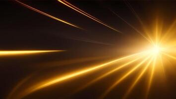 high speed yellow beam ray of future technology transmission concept photo