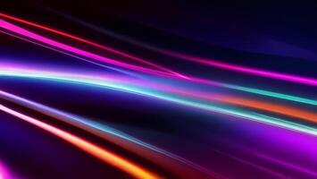 high speed rainbow beam ray of future technology transmission concept photo