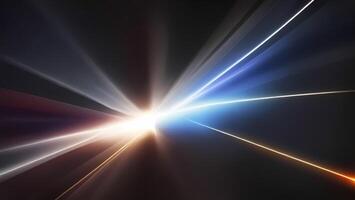 high speed rainbow beam ray of future technology transmission concept photo
