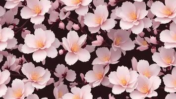 Branch of pink cherry blossom tree photo