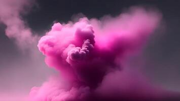 pink smoke dark background mysterious magic surprise blurred magical AI generated photo