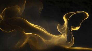 gold yellow smoke dark background mysterious magic surprise blurred magical AI generated photo