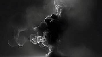 black smoke dark background mysterious magic surprise blurred magical AI generated photo