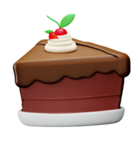 chocolate cake pie sweet festival day Birthday 3D icon transparent background AI generated png