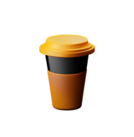 coffee cup breakfast vitality aroma ceramic cup hot drink refreshing 3D icon AI generated png