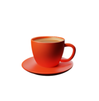 coffee cup breakfast vitality aroma ceramic cup hot drink refreshing 3D icon AI generated png