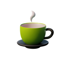 té jarra taza café jarra verde cerámico caliente salud refrescante ai generado png