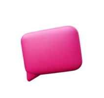 Dialog Box Rosa 3d Rede Blase ai generiert png