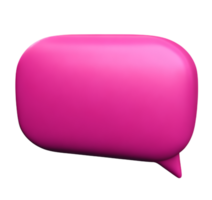 dialog box pink 3d speech bubble ai generated png