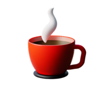 Tee Becher Tasse Kaffee Becher rot Keramik heiß Gesundheit erfrischend ai generiert png