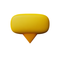 dialog box yellow 3d speech bubble ai generated png