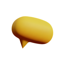 dialog box yellow 3d speech bubble ai generated png