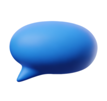 dialog box blue 3d speech bubble ai generated png