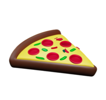 cheese pizza ham sausage sliced tomato sauce grilled high calorie fast food 3D icon ai generated png