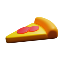 cheese pizza ham sausage sliced tomato sauce grilled high calorie fast food 3D icon ai generated png