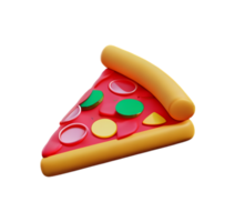 cheese pizza ham sausage sliced tomato sauce grilled high calorie fast food 3D icon ai generated png