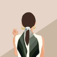 estético Moda mujer ilustraciones celebracion de feminidad y estilo vector