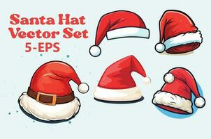 Santa Hat Vector Art, Icons, and Graphics. Christmas Hat Illustration