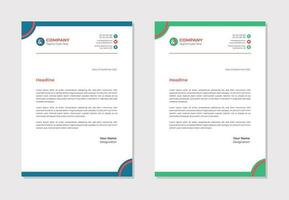 Professional corporate business letterhead template design vector