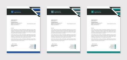 Letterhead template design for business and corporate vector