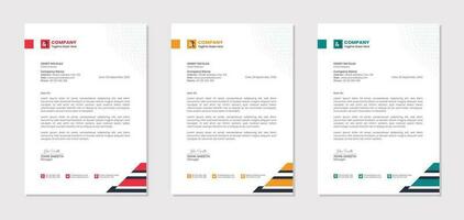 Letterhead template design for business and corporate vector