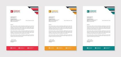 Letterhead template design for business and corporate vector